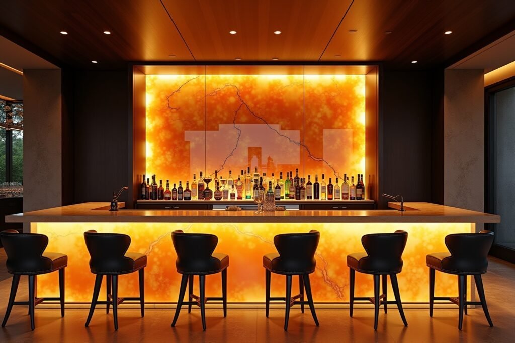 Onyx backlit wall project